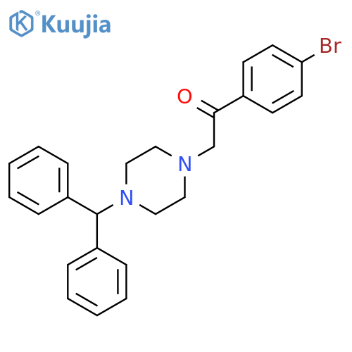 Ethanone, 1-(4-bromophenyl)-2-[4-(diphenylmethyl)-1-piperazinyl]- structure