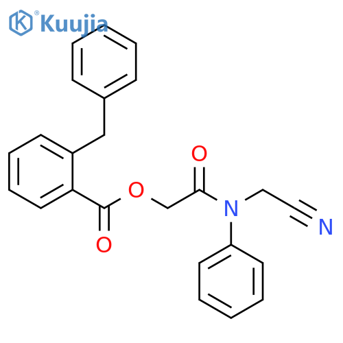 2-[(Cyanomethyl)phenylamino]-2-oxoethyl 2-(phenylmethyl)benzoate structure