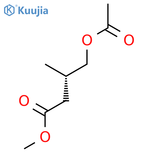 Butanoic acid, 4-(acetyloxy)-3-methyl-, methyl ester, (S)- structure