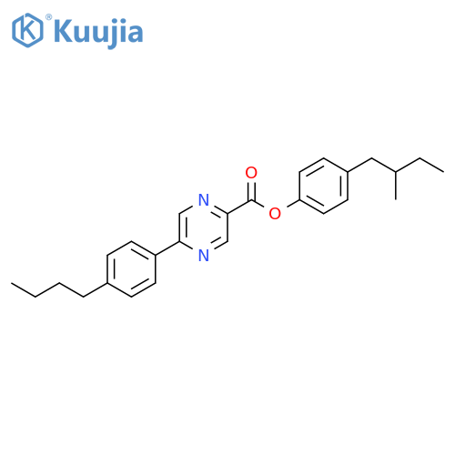 Pyrazinecarboxylic acid, 5-(4-butylphenyl)-, 4-(2-methylbutyl)phenylester structure