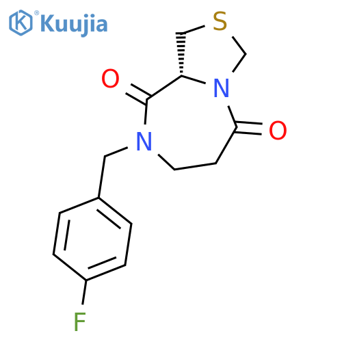 1H,3H-Thiazolo[3,4-a][1,4]diazepine-5,9(6H,9aH)-dione, 8-[(4-fluorophenyl)methyl]dihydro-, (R)- structure