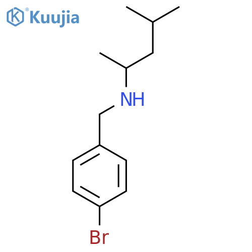 [(4-Bromophenyl)methyl](4-methylpentan-2-yl)amine structure