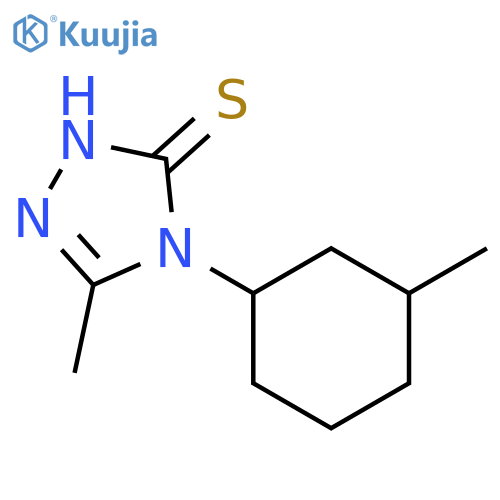 5-methyl-4-(3-methylcyclohexyl)-4H-1,2,4-triazole-3-thiol structure