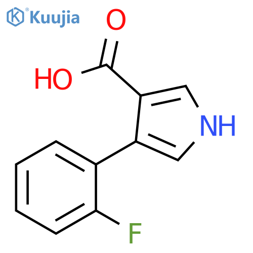 4-(2-fluorophenyl)-1H-pyrrole-3-carboxylic acid structure