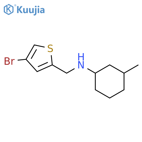 N-[(4-bromothiophen-2-yl)methyl]-3-methylcyclohexan-1-amine structure