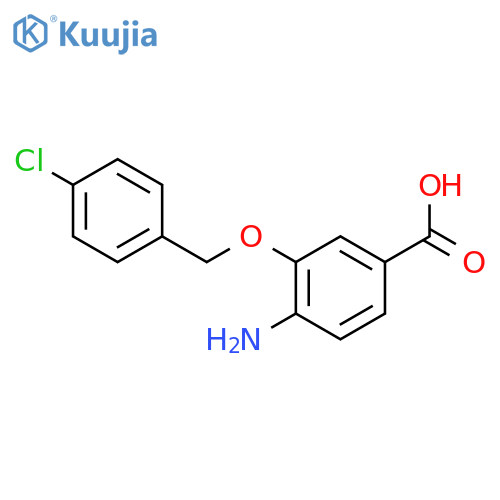 4-Amino-3-((4-chlorobenzyl)oxy)benzoic acid structure