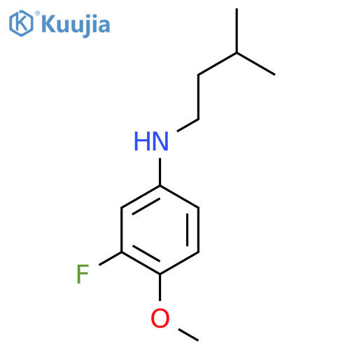 3-fluoro-4-methoxy-N-(3-methylbutyl)aniline structure
