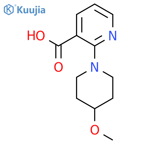 2-(4-Methoxypiperidin-1-yl)pyridine-3-carboxylic acid structure