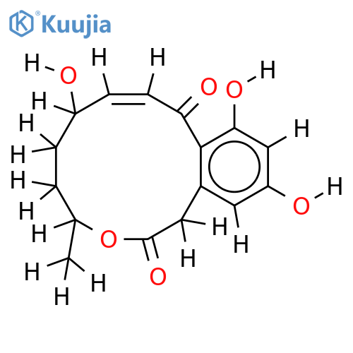 (+)-(10E,15R)-12-hydroxy-10,11-dehydrocurvularin structure