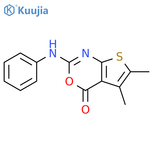 4H-Thieno[2,3-d][1,3]oxazin-4-one, 5,6-dimethyl-2-(phenylamino)- structure