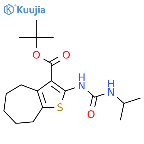 4H-Cyclohepta[b]thiophene-3-carboxylic acid, 5,6,7,8-tetrahydro-2-[[[(1-methylethyl)amino]carbonyl]amino]-, 1,1-dimethylethyl ester structure