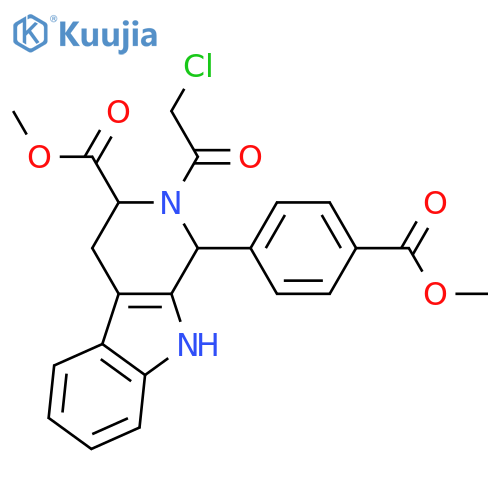 methyl 2-(2-chloroacetyl)-1-4-(methoxycarbonyl)phenyl-1H,2H,3H,4H,9H-pyrido3,4-bindole-3-carboxylate structure