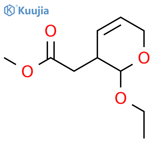 2H-Pyran-3-acetic acid,2-ethoxy-3,6-dihydro-, methyl ester, (2S-cis)- (9CI) structure
