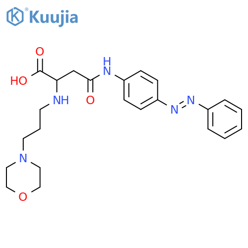 2-{[3-(morpholin-4-yl)propyl]amino}-3-({4-[(Z)-2-phenyldiazen-1-yl]phenyl}carbamoyl)propanoic acid structure