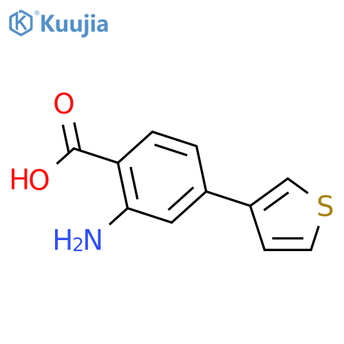 2-amino-4-(thiophen-3-yl)benzoic acid structure