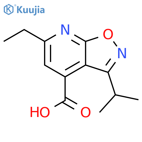 6-Ethyl-3-(propan-2-yl)-1,2oxazolo5,4-bpyridine-4-carboxylic Acid structure