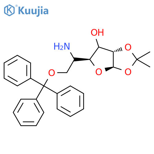 5-Amino-5-deoxy-1,2-O-isopropylidene-6-O-trityl-α-D-galactofuranose structure