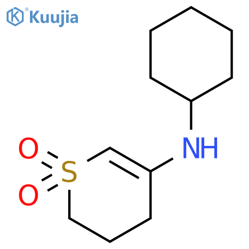 2H-Thiopyran-5-amine, N-cyclohexyl-3,4-dihydro-, 1,1-dioxide structure