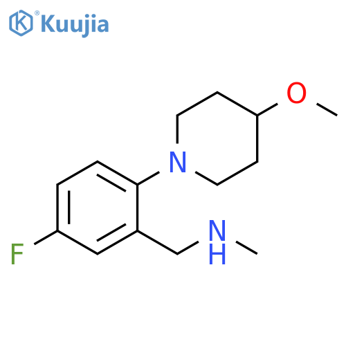 {5-Fluoro-2-(4-methoxypiperidin-1-yl)phenylmethyl}(methyl)amine structure