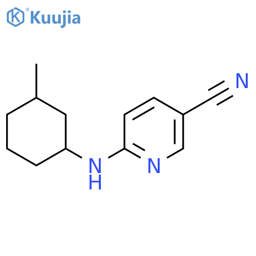6-[(3-Methylcyclohexyl)amino]pyridine-3-carbonitrile structure