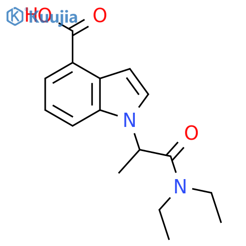 1-1-(Diethylcarbamoyl)ethyl-1H-indole-4-carboxylic Acid structure