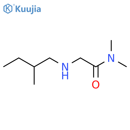 N,N-dimethyl-2-(2-methylbutyl)aminoacetamide structure