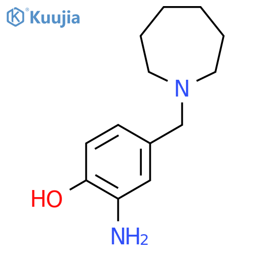 2-amino-4-[(azepan-1-yl)methyl]phenol structure