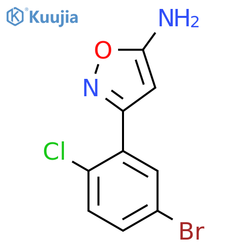 3-(5-bromo-2-chlorophenyl)-1,2-oxazol-5-amine structure