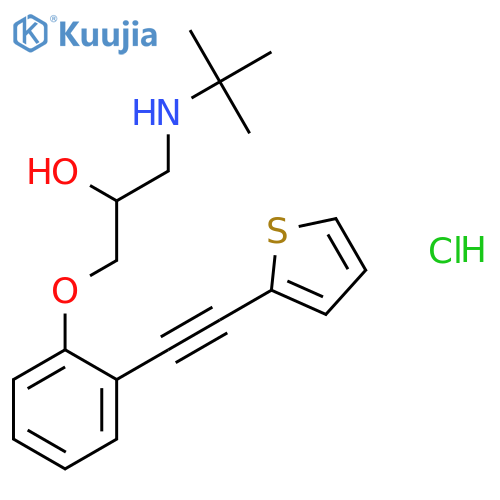 2-Propanol, 1-[(1,1-dimethylethyl)amino]-3-[2-(2-thienylethynyl)phenoxy]-, hydrochloride structure