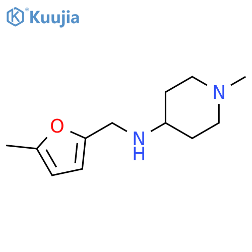 1-methyl-N-[(5-methylfuran-2-yl)methyl]piperidin-4-amine structure