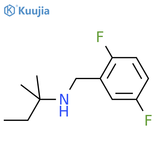 (2,5-difluorophenyl)methyl(2-methylbutan-2-yl)amine structure