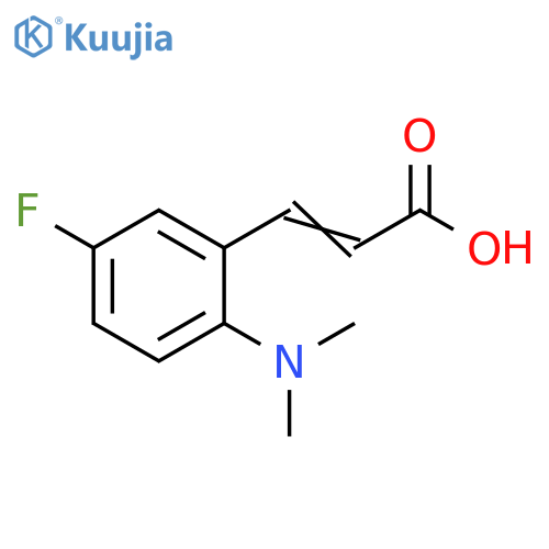 3-2-(dimethylamino)-5-fluorophenylprop-2-enoic acid structure
