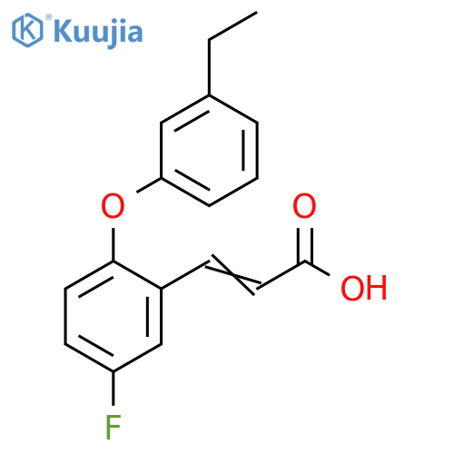 3-2-(3-ethylphenoxy)-5-fluorophenylprop-2-enoic acid structure
