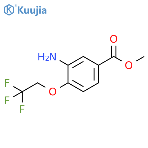 3-Amino-4-(2,2,2-trifluoro-ethoxy)-benzoic acid methyl ester structure