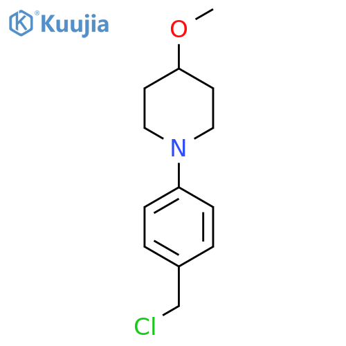 1-[4-(Chloromethyl)phenyl]-4-methoxypiperidine structure