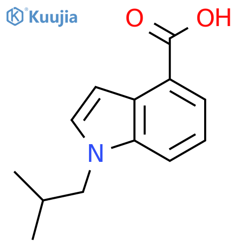 1-(2-methylpropyl)-1H-indole-4-carboxylic acid structure