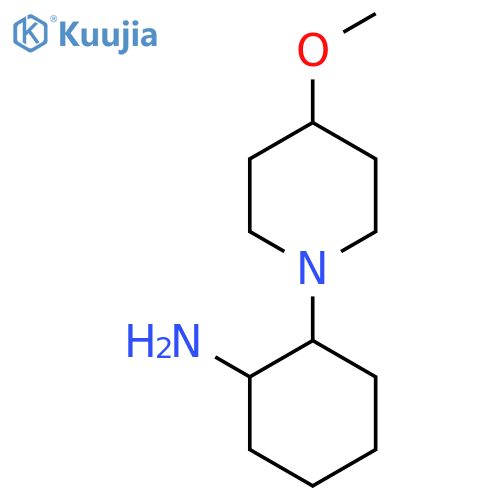 2-(4-Methoxypiperidin-1-yl)cyclohexan-1-amine structure