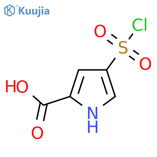 4-(chlorosulfonyl)-1H-pyrrole-2-carboxylic acid structure
