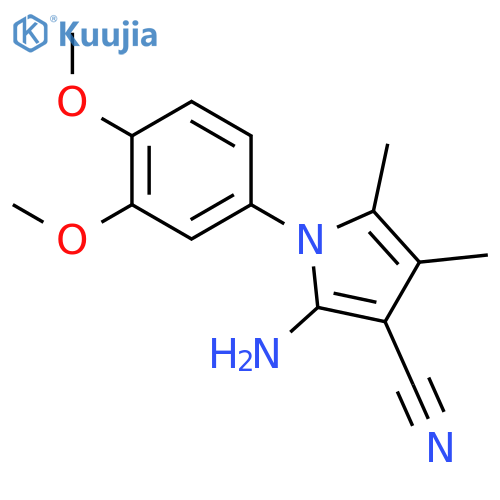 2-Amino-1-(3,4-dimethoxyphenyl)-4,5-dimethyl-1H-pyrrole-3-carbonitrile structure