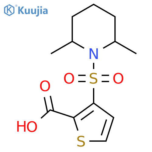 3-(2,6-Dimethylpiperidin-1-yl)sulfonylthiophene-2-carboxylic Acid structure
