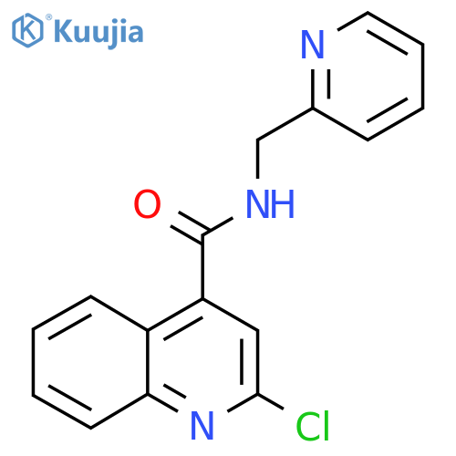 2-Chloro-N-(2-pyridinylmethyl)-4-quinolinecarboxamide structure