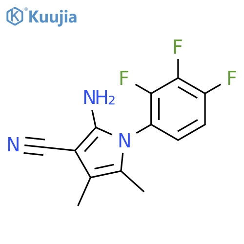 2-Amino-4,5-dimethyl-1-(2,3,4-trifluorophenyl)-1H-pyrrole-3-carbonitrile structure