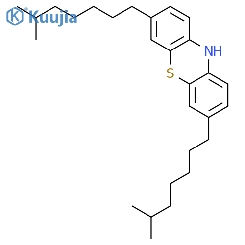 10H-Phenothiazine, 3,7-bis(6-methylheptyl)- structure
