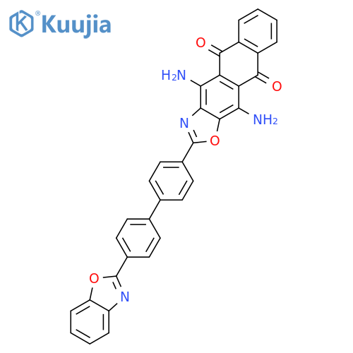 Anthra[2,3-d]oxazole-5,10-dione, 4,11-diamino-2-[4'-(2-benzoxazolyl)[1,1'-biphenyl]-4-yl]- structure