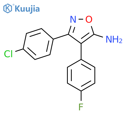 3-(4-Chlorophenyl)-4-(4-fluorophenyl)-1,2-oxazol-5-amine structure