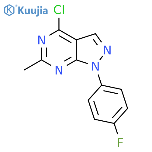 4-chloro-1-(4-fluorophenyl)-6-methyl-1H-pyrazolo[3,4-d]pyrimidine structure