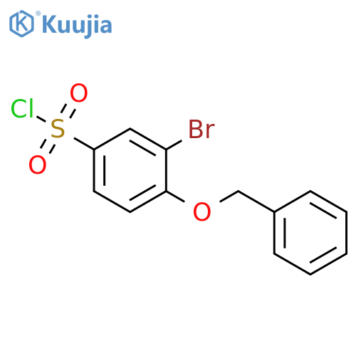 4-(benzyloxy)-3-bromobenzene-1-sulfonyl chloride structure