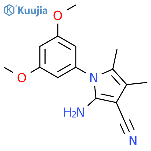 2-Amino-1-(3,5-dimethoxyphenyl)-4,5-dimethyl-1H-pyrrole-3-carbonitrile structure