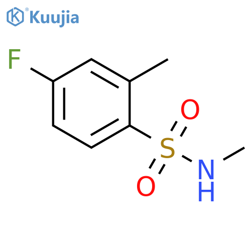4-fluoro-N,2-dimethylbenzene-1-sulfonamide structure