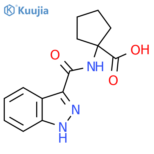 1-(2H-Indazole-3-amido)cyclopentane-1-carboxylic acid structure